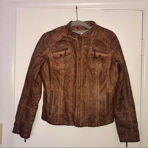 Durable Faux Leather Jacket